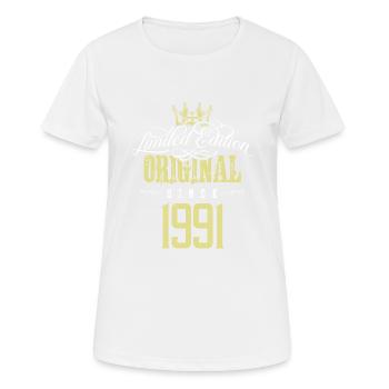 1991 limited edition - Frauen T-Shirt atmungsaktiv - Weiß - Vorne - AI Model Female 172 dark (172cm)