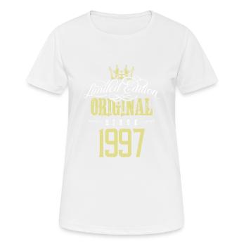 1997 limited edition - Frauen T-Shirt atmungsaktiv - Weiß - Vorne - AI Model Female 172 dark (172cm)
