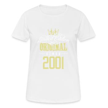 2001 limited edition - Frauen T-Shirt atmungsaktiv - Weiß - Vorne - AI Model Female 172 dark (172cm)