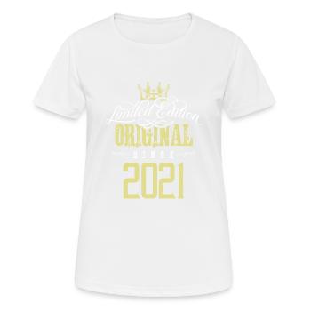 2021 limited edition - Frauen T-Shirt atmungsaktiv - Weiß - Vorne - AI Model Female 172 dark (172cm)