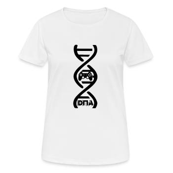 Le jeu est mon contrôleur de jeu ADN - T-shirt respirant Femme - blanc - Devant - AI Model Female 172 dark (172cm)
