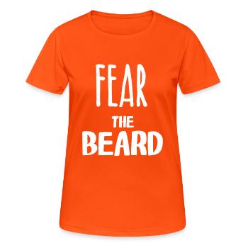 Fear the beard - Women's Breathable T-Shirt - neon orange - Front - AI Model Female 172 dark (172cm)
