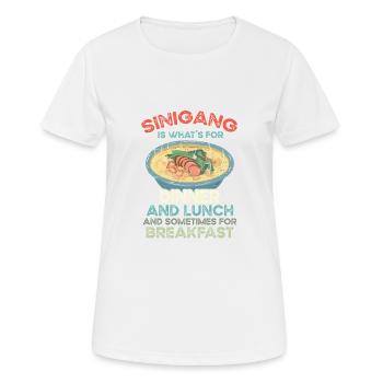 Sinigang Déjeuner Filipino Food Pinay Pinoy - T-shirt respirant Femme - blanc - Devant - AI Model Female 172 dark (172cm)