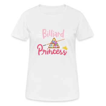 Billiards Princess Woman Billiards Queue Sports Pool - Women's Breathable T-Shirt - white - Front - AI Model Female 172 dark (172cm)