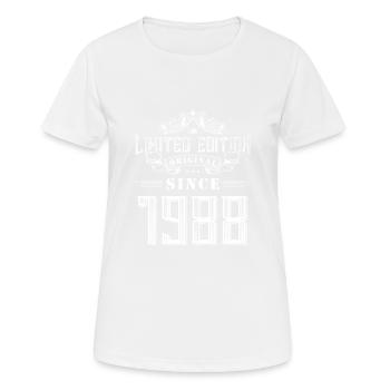 1988 limited edition - Frauen T-Shirt atmungsaktiv - Weiß - Vorne - AI Model Female 172 dark (172cm)