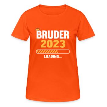Bruder 2023 Loading - Frauen T-Shirt atmungsaktiv - Neonorange - Vorne - AI Model Female 172 dark (172cm)