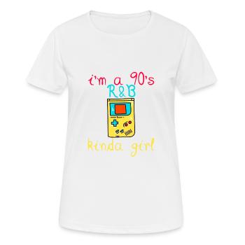 I'm a 90's R'b Kinda Girl 13 - Women's Breathable T-Shirt - white - Front - AI Model Female 172 dark (172cm)