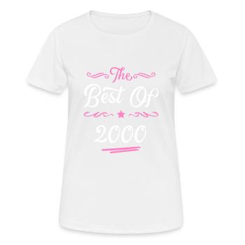 2000 best of - Women's Breathable T-Shirt - white - Front - AI Model Female 172 dark (172cm)