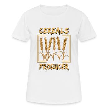 CEREALS PRODUCER - Women's Breathable T-Shirt - white - Front - AI Model Female 172 dark (172cm)