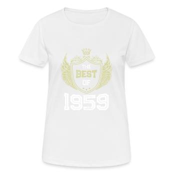 1959 best of - Frauen T-Shirt atmungsaktiv - Weiß - Vorne - AI Model Female 172 dark (172cm)
