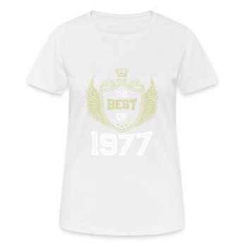 1977 best of - Women's Breathable T-Shirt - white - Front - AI Model Female 172 dark (172cm)