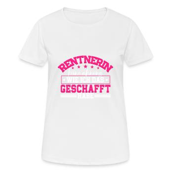 Rentnerin - Frauen T-Shirt atmungsaktiv - Weiß - Vorne - AI Model Female 172 dark (172cm)