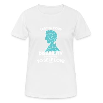Autsimus Behinderung Asper Autist - Frauen T-Shirt atmungsaktiv - Weiß - Vorne - AI Model Female 172 dark (172cm)