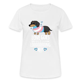 niedliche Hunderasse Dackel Tierliebe - Frauen T-Shirt atmungsaktiv - Weiß - Vorne - AI Model Female 172 dark (172cm)