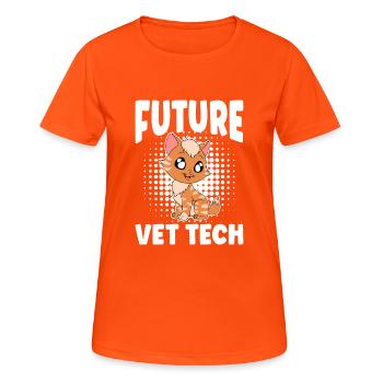 Future Vet Tech - Women's Breathable T-Shirt - neon orange - Front - AI Model Female 172 dark (172cm)