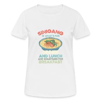 Sinigang Déjeuner Filipino Food Pinay Pinoy - T-shirt respirant Femme - blanc - Devant - AI Model Female 172 dark (172cm)