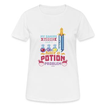 Game Nerd Spielkonsole Gaming zocken Gamepad - Frauen T-Shirt atmungsaktiv - Weiß - Vorne - AI Model Female 172 dark (172cm)