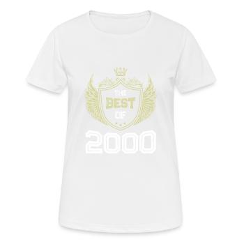 2000 best of - Frauen T-Shirt atmungsaktiv - Weiß - Vorne - AI Model Female 172 dark (172cm)