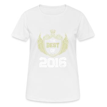 2016 best of - Frauen T-Shirt atmungsaktiv - Weiß - Vorne - AI Model Female 172 dark (172cm)
