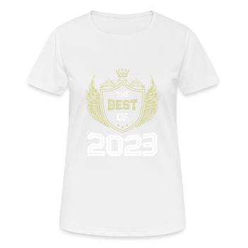 2023 best of - Women's Breathable T-Shirt - white - Front - AI Model Female 172 dark (172cm)