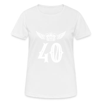 40 Zahl Krone - Frauen T-Shirt atmungsaktiv - Weiß - Vorne - AI Model Female 172 dark (172cm)