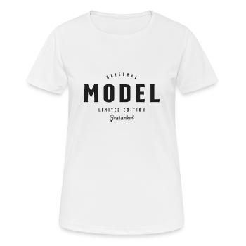 Model Funny Job Title Profession Birthday Worker - Women's Breathable T-Shirt - white - Front - AI Model Female 172 dark (172cm)