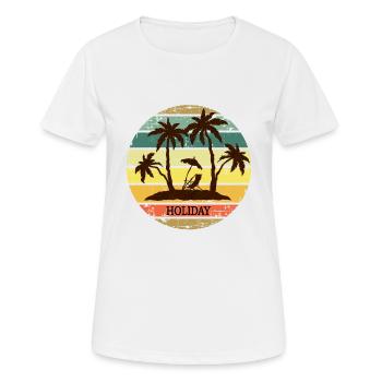 Vacances - T-shirt respirant Femme - blanc - Devant - AI Model Female 172 dark (172cm)