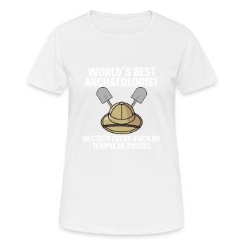 Bestes Archäologen-artefakt Lustige Archäologie - Frauen T-Shirt atmungsaktiv - Weiß - Vorne - AI Model Female 172 dark (172cm)