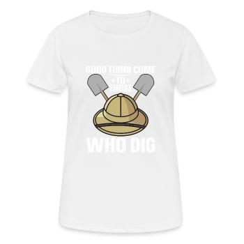 Bonnes choses creuser archéologue-artefact-archéologie - T-shirt respirant Femme - blanc - Devant - AI Model Female 172 dark (172cm)