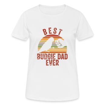 Meilleur père perruche de tous les temps - T-shirt respirant Femme - blanc - Devant - AI Model Female 172 dark (172cm)