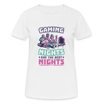Game Nerd Spielkonsole Gaming zocken Gamepad - Frauen T-Shirt atmungsaktiv - Weiß - Vorne - AI Model Female 172 dark (172cm)