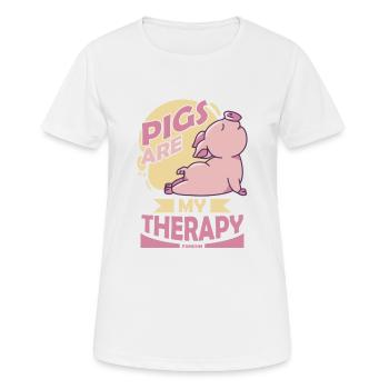 Pig - Women's Breathable T-Shirt - white - Front - AI Model Female 172 dark (172cm)
