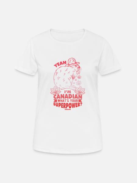 Canada - Frauen T-Shirt atmungsaktiv - Weiß
