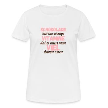 Essen Sie Viele Süße Liebhaber Von Schokoladen - Frauen T-Shirt atmungsaktiv - Weiß - Vorne - AI Model Female 172 dark (172cm)