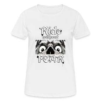 Roulez sans peur! - T-shirt respirant Femme - blanc - Devant - AI Model Female 172 dark (172cm)