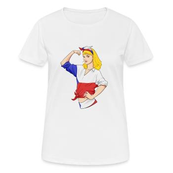 Czech Girl Unbreakable I Czech Heritage Czech - Women's Breathable T-Shirt - white - Front - AI Model Female 172 dark (172cm)