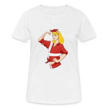 Danish Girl Unbreakable I Danish Heritage I - Frauen T-Shirt atmungsaktiv - Weiß - Vorne - AI Model Female 172 dark (172cm)