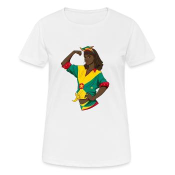Grenada Girl Unbreakable I Grenada Heritage I - Frauen T-Shirt atmungsaktiv - Weiß - Vorne - AI Model Female 172 dark (172cm)