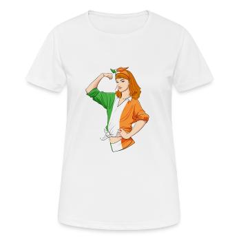 Irish Girl Unbreakable I Irish Heritage I Ireland - Frauen T-Shirt atmungsaktiv - Weiß - Vorne - AI Model Female 172 dark (172cm)