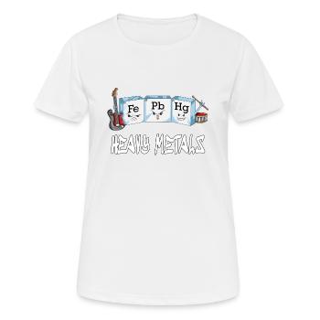 Fe Pb Hg Metal fans Chimie musicale Chimistes - T-shirt respirant Femme - blanc - Devant - AI Model Female 172 dark (172cm)