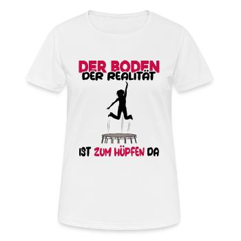 trampolin trampolinspringen jumpgirl - Frauen T-Shirt atmungsaktiv - Weiß - Vorne - AI Model Female 172 dark (172cm)