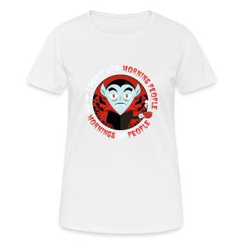 Je n’aime pas les gens du matin ou les matins ou les gens - T-shirt respirant Femme - blanc - Devant - AI Model Female 172 dark (172cm)