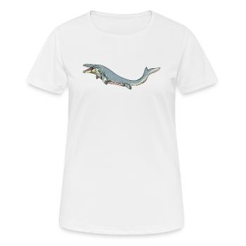 Mosasaurus I Marine Repiel Cretaceous Fossils - Women's Breathable T-Shirt - white - Front - AI Model Female 172 dark (172cm)