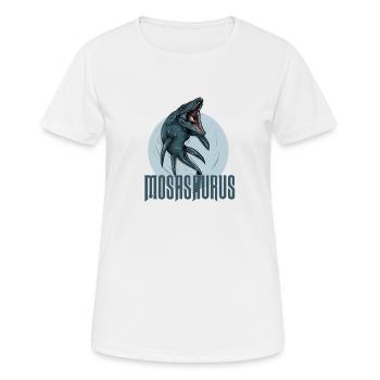 Mosasaurus I Marine Repiel Cretaceous Fossils - Women's Breathable T-Shirt - white - Front - AI Model Female 172 dark (172cm)