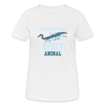 Mosasaurus I Marine Repiel Cretaceous Fossils - Women's Breathable T-Shirt - white - Front - AI Model Female 172 dark (172cm)