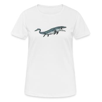 Mosasaurus I Marine Repiel Cretaceous Fossils - Women's Breathable T-Shirt - white - Front - AI Model Female 172 dark (172cm)