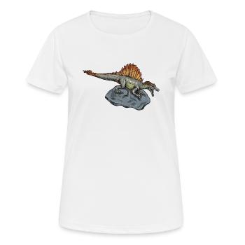 Spinosaurus I Thorn Lizard Cretaceous Fossil - Women's Breathable T-Shirt - white - Front - AI Model Female 172 dark (172cm)