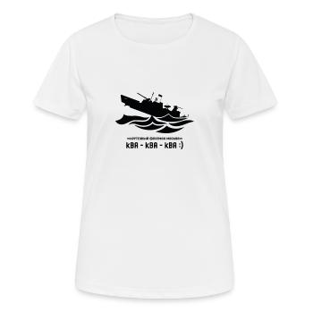 L’humour ukrainien Patriots Cite le rire - T-shirt respirant Femme - blanc - Devant - AI Model Female 172 dark (172cm)