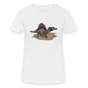 Spinosaurus I Thorn Lizard Cretaceous Fossil - Women's Breathable T-Shirt - white - Front - AI Model Female 172 dark (172cm)