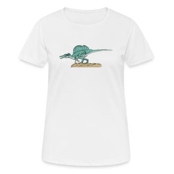 Spinosaurus I Thorn Lizard Cretaceous Fossil - Women's Breathable T-Shirt - white - Front - AI Model Female 172 dark (172cm)